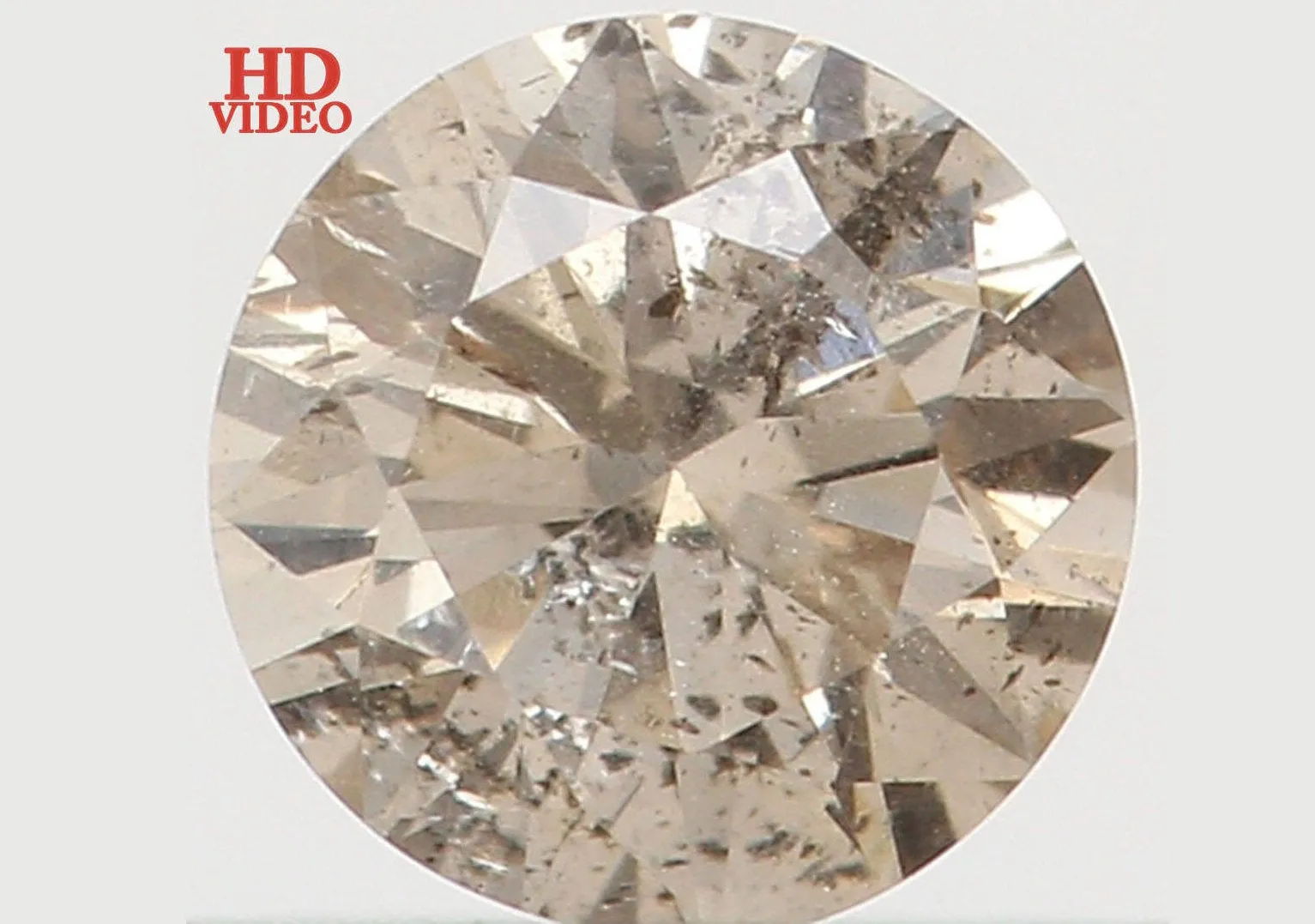 0.17 Ct Natural Loose Diamond, Brown Diamond, Round Diamond, Round Brilliant Cut Diamond, Sparkling Diamond, Rustic Diamond L439