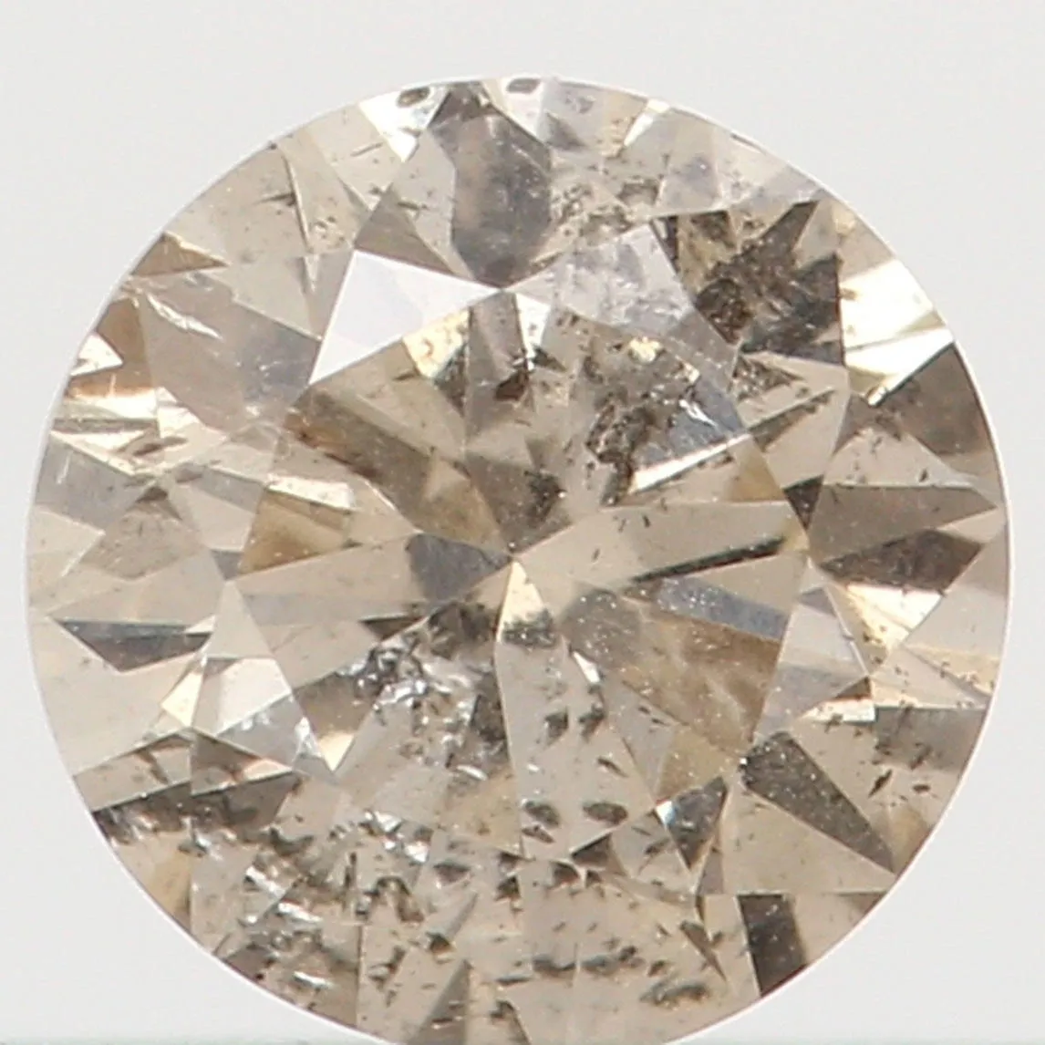 0.17 Ct Natural Loose Diamond, Brown Diamond, Round Diamond, Round Brilliant Cut Diamond, Sparkling Diamond, Rustic Diamond L439