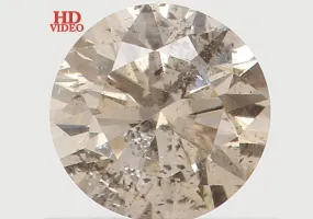 0.17 Ct Natural Loose Diamond, Brown Diamond, Round Diamond, Round Brilliant Cut Diamond, Sparkling Diamond, Rustic Diamond L439