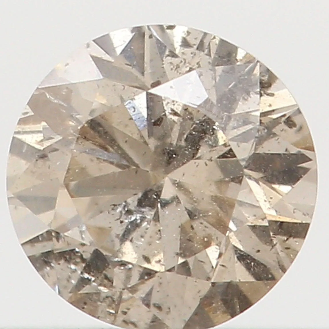 0.17 Ct Natural Loose Diamond, Brown Diamond, Round Diamond, Round Brilliant Cut Diamond, Sparkling Diamond, Rustic Diamond L439