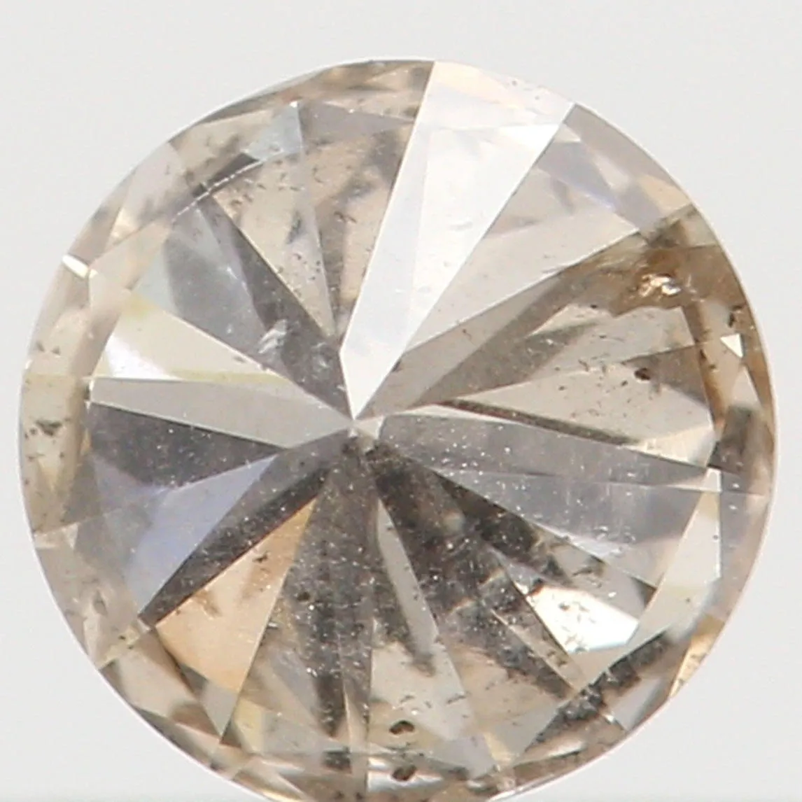 0.17 Ct Natural Loose Diamond, Brown Diamond, Round Diamond, Round Brilliant Cut Diamond, Sparkling Diamond, Rustic Diamond L439