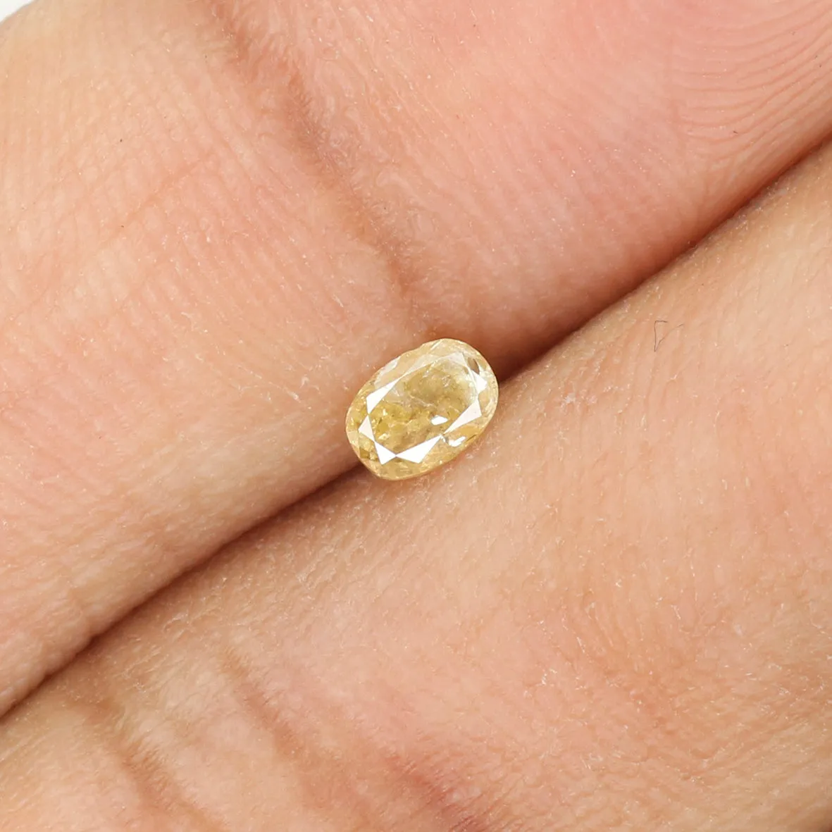 0.19 Ct Natural Loose Diamond, Oval Diamond, Yellow Diamond, Antique Diamond, Oval Cut Diamond, Rustic Diamond, Real Diamond L53