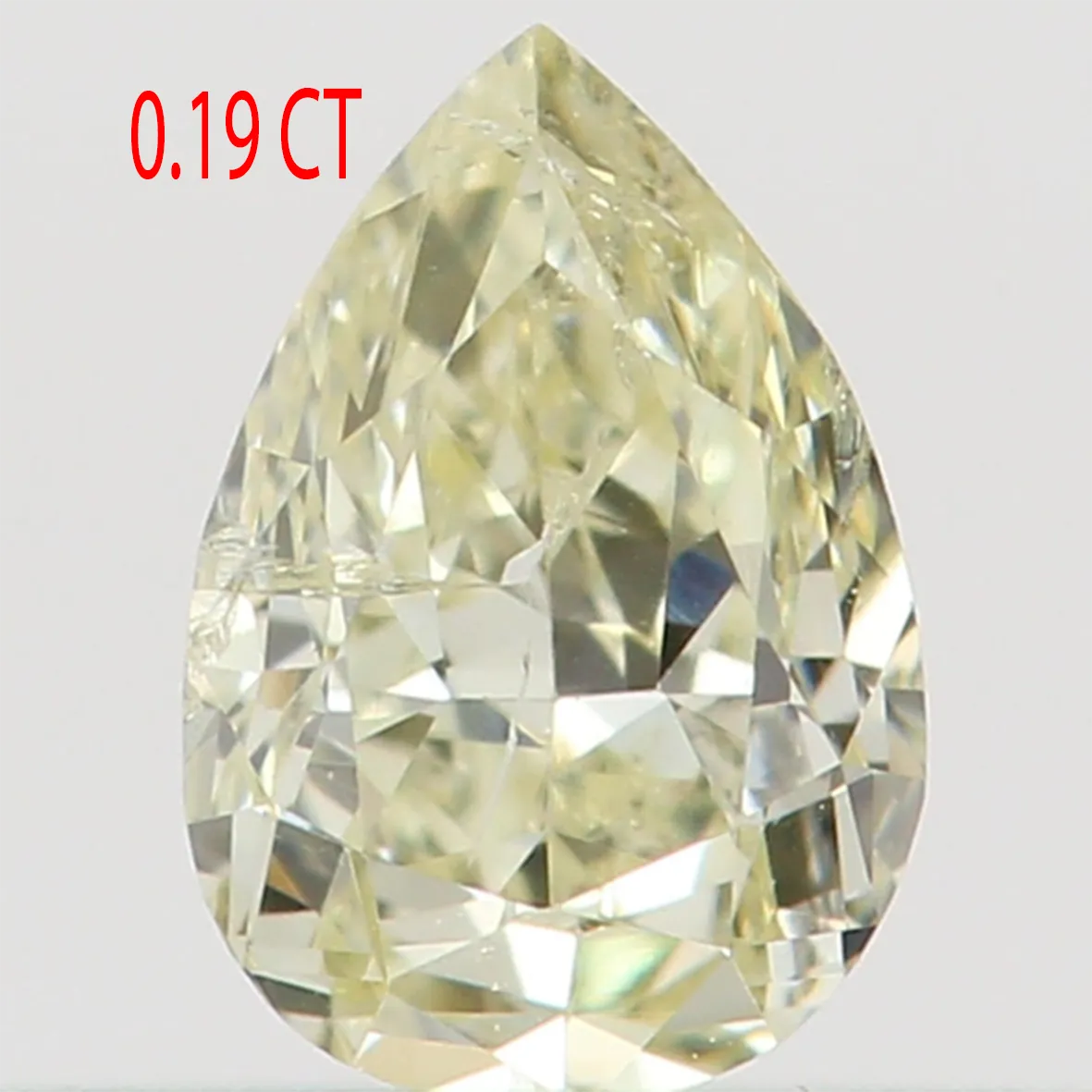 0.19 CT Natural Loose Diamond, Pear Diamond, Yellow Diamond, Rustic Diamond, Pear Cut Diamond, Fancy Color Diamond KR897