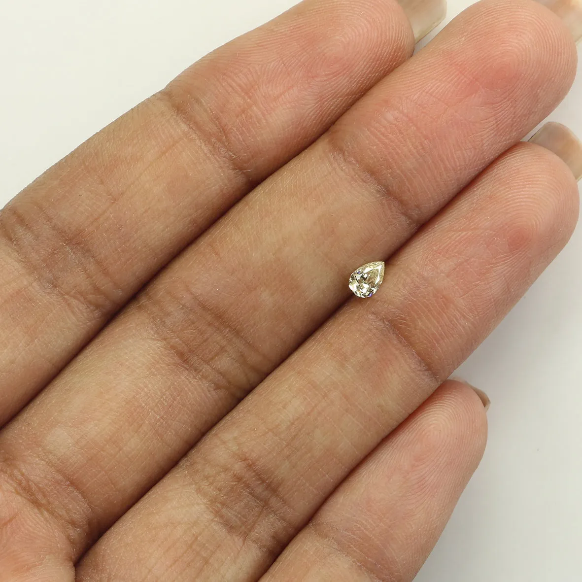 0.19 CT Natural Loose Diamond, Pear Diamond, Yellow Diamond, Rustic Diamond, Pear Cut Diamond, Fancy Color Diamond KR897