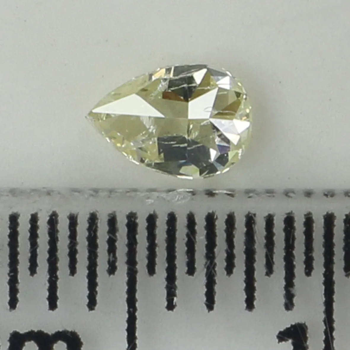 0.19 CT Natural Loose Diamond, Pear Diamond, Yellow Diamond, Rustic Diamond, Pear Cut Diamond, Fancy Color Diamond KR897