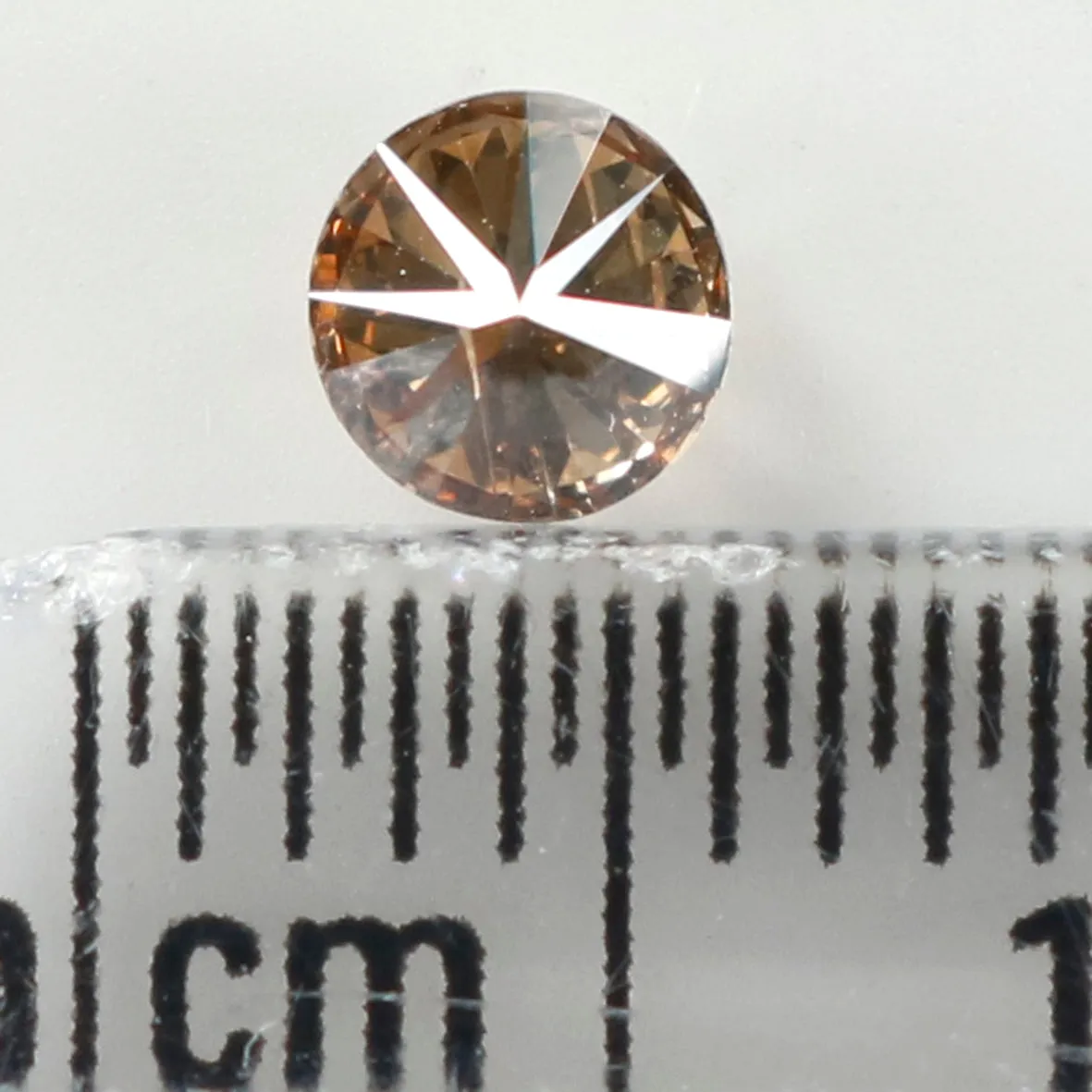 0.28 Ct Natural Loose Diamond, Orange Diamond, Round Diamond, Round Brilliant Cut Diamond, Sparkling Diamond, Rustic Diamond KR2