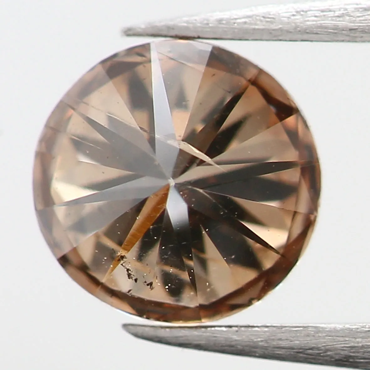 0.28 Ct Natural Loose Diamond, Orange Diamond, Round Diamond, Round Brilliant Cut Diamond, Sparkling Diamond, Rustic Diamond KR2