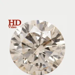 0.426 Ct Natural Loose Diamond, Brown Diamond, Round Diamond, Round Brilliant Cut Diamond, Sparkling Diamond, Rustic Diamond L52