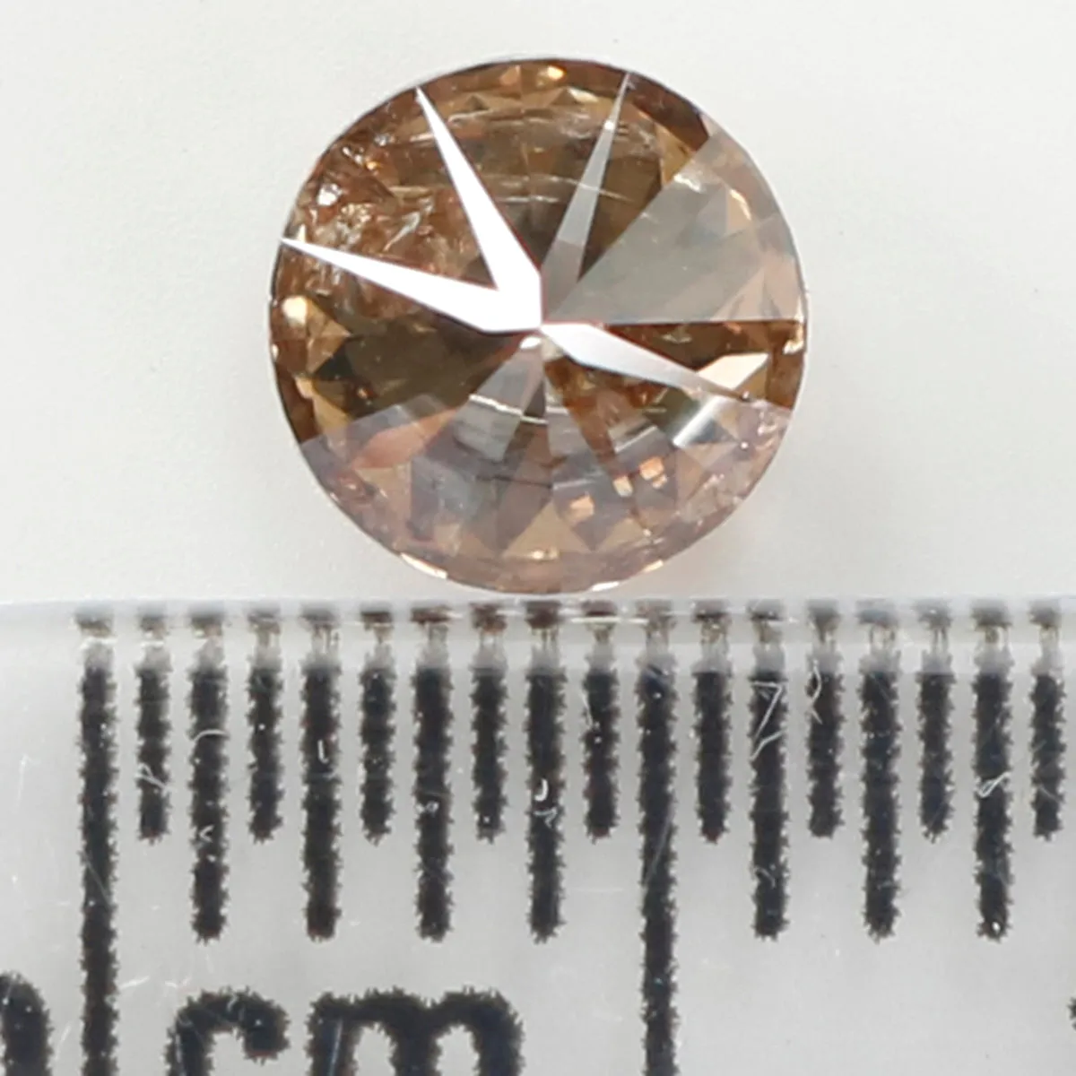 0.48 Ct Natural Loose Diamond, Brown Diamond, Round Diamond, Round Brilliant Cut Diamond, Sparkling Diamond, Rustic Diamond, L77