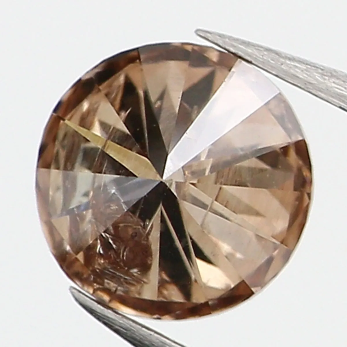 0.48 Ct Natural Loose Diamond, Brown Diamond, Round Diamond, Round Brilliant Cut Diamond, Sparkling Diamond, Rustic Diamond, L77