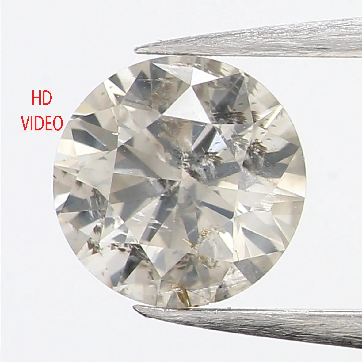 0.50 Ct Natural Loose Diamond, Fancy Grey Diamond, Round Diamond, Round Brilliant Cut Diamond, Sparkling Diamond, Rustic Diamond