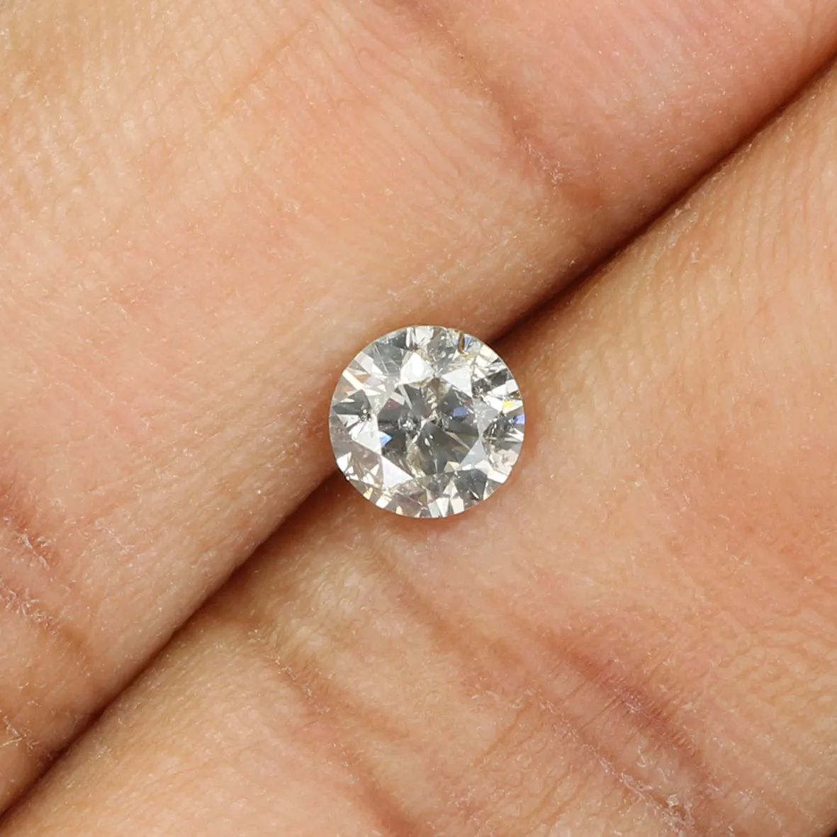 0.50 Ct Natural Loose Diamond, Fancy Grey Diamond, Round Diamond, Round Brilliant Cut Diamond, Sparkling Diamond, Rustic Diamond