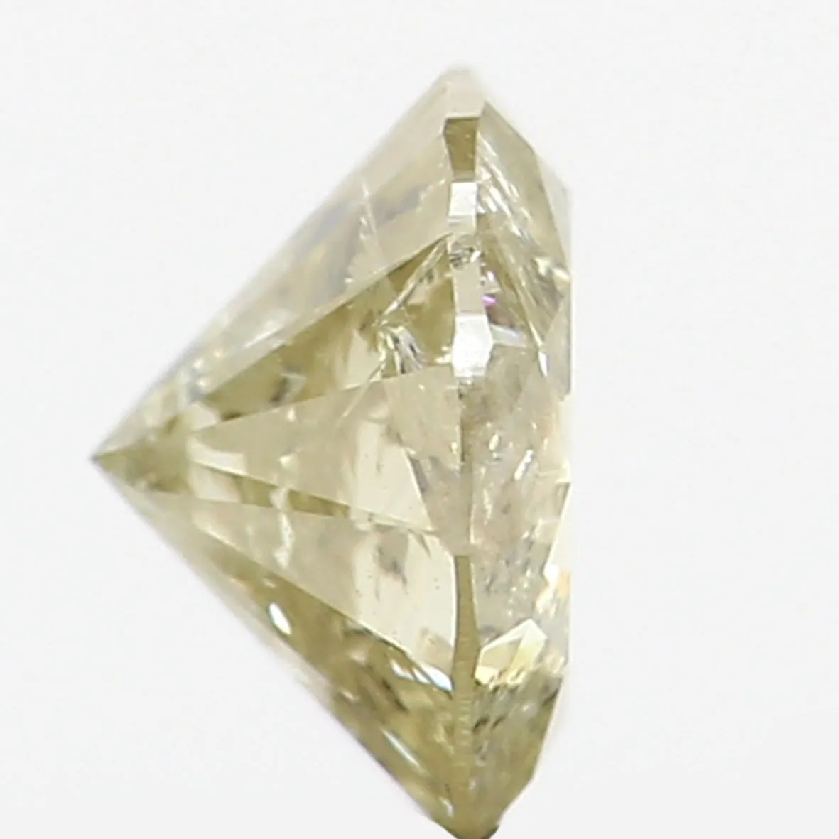 0.57 Ct Natural Loose Diamond, Green Diamond, Yellow Diamond, Round Diamond, Round Brilliant Cut, Sparkling Diamond, Rustic Diam