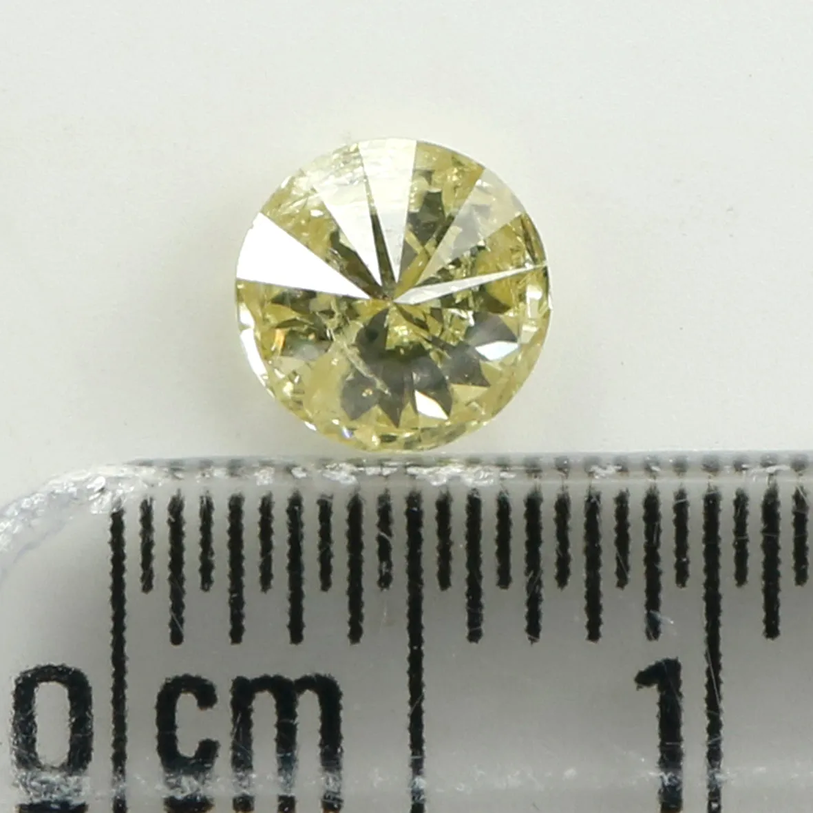 0.57 Ct Natural Loose Diamond, Green Diamond, Yellow Diamond, Round Diamond, Round Brilliant Cut, Sparkling Diamond, Rustic Diam