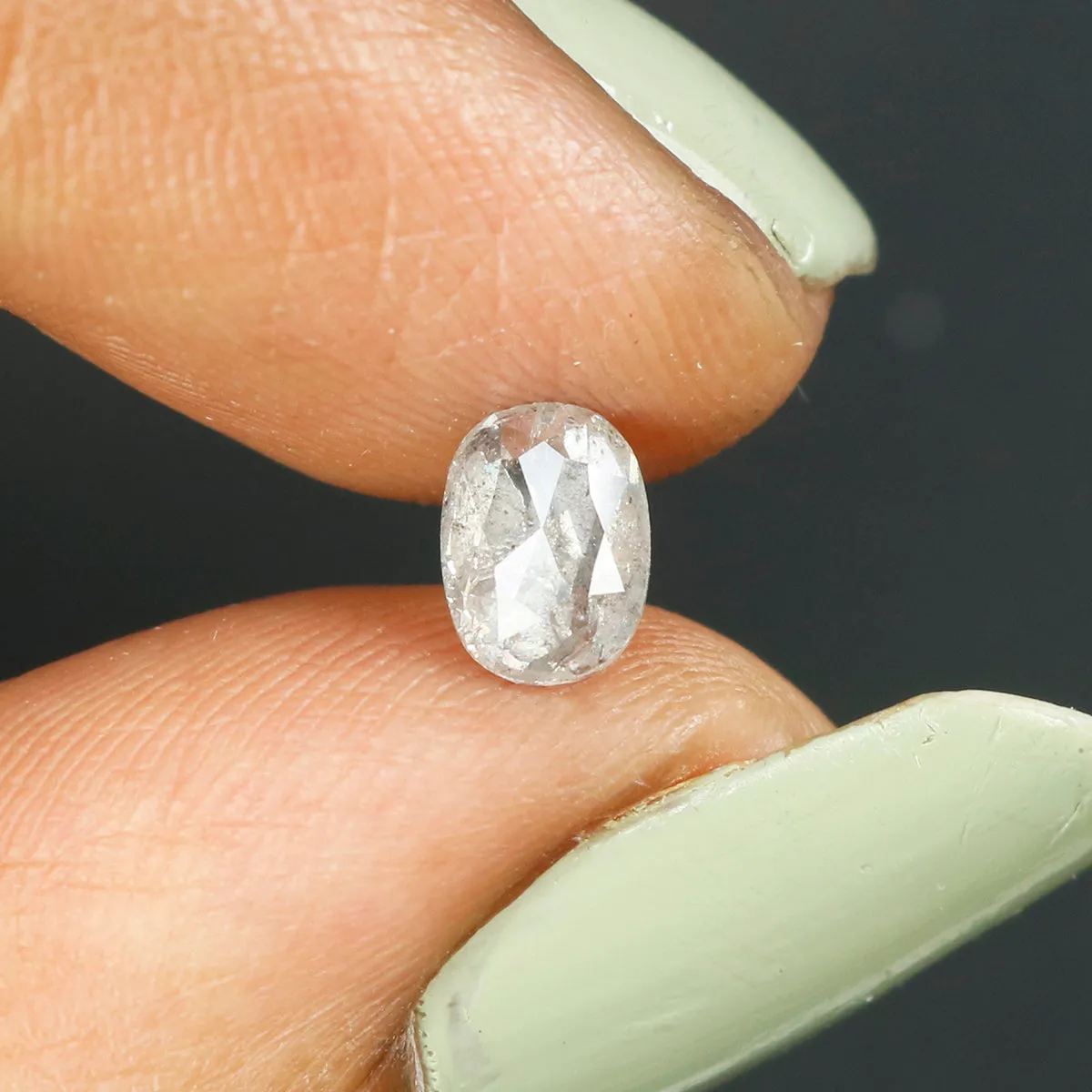 0.66 Ct Natural Loose Diamond, Oval Diamond, Grey Diamond, Antique Diamond, Oval Cut Diamond, Rustic Diamond, Real Diamond L134