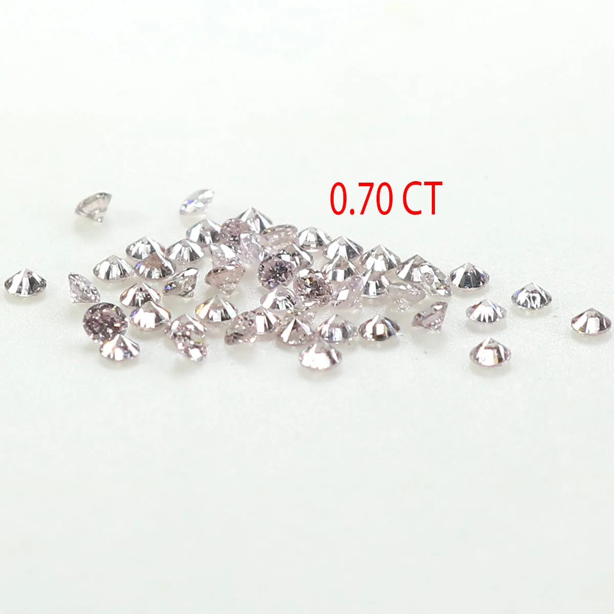 0.70 Ct Natural Loose Diamond, Pink Diamond, Round Diamond, Round Brilliant Cut Diamond, Sparkling Diamond, Rustic Diamond L894