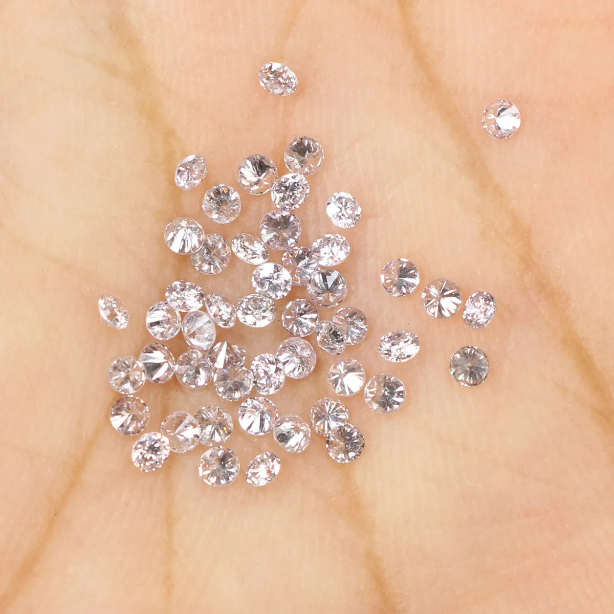 0.70 Ct Natural Loose Diamond, Pink Diamond, Round Diamond, Round Brilliant Cut Diamond, Sparkling Diamond, Rustic Diamond L894