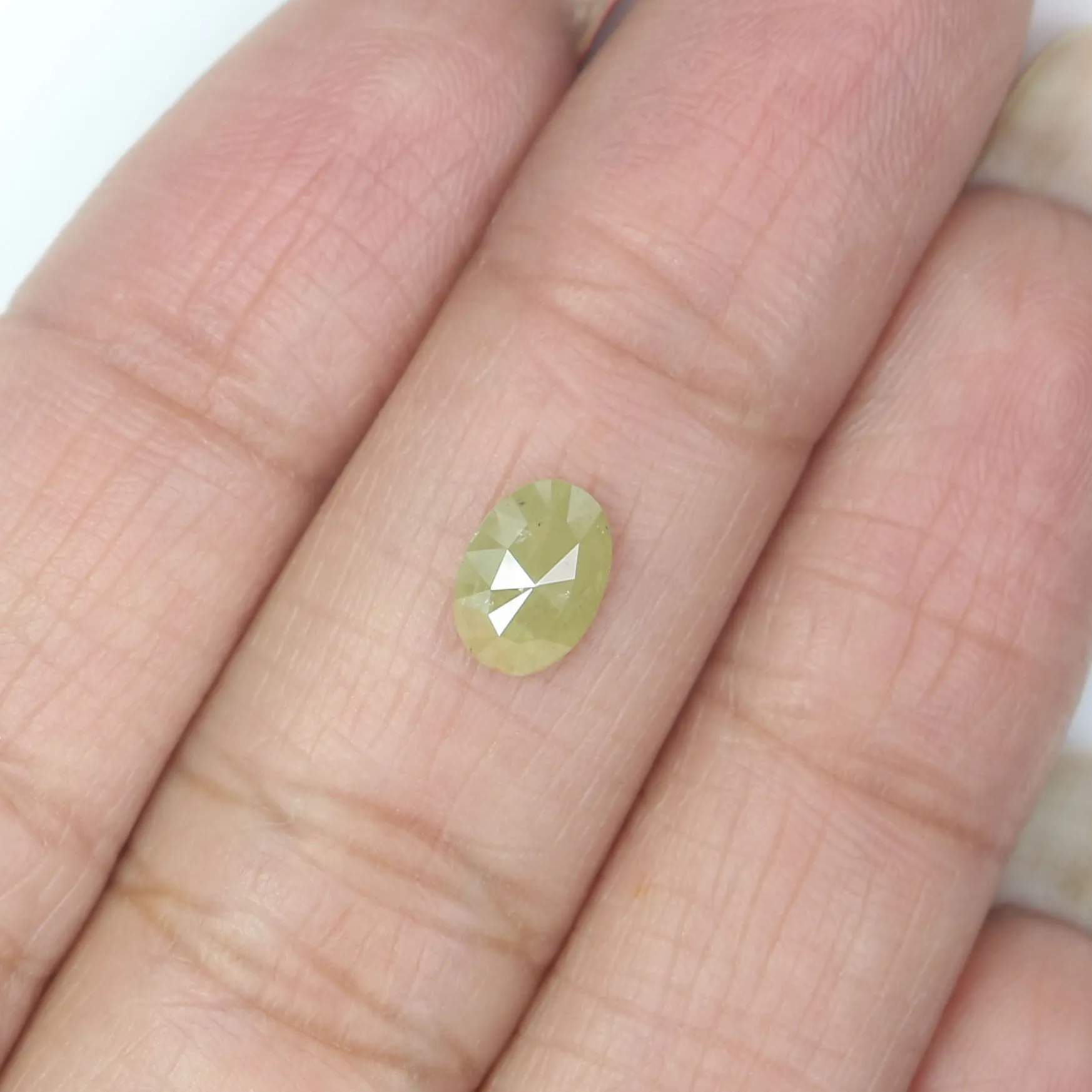 0.80 CT Natural Loose Oval Shape Diamond Yellow Color Oval Cut Diamond 7.00 MM Natural Loose Diamond Yellow Oval Rose Cut Diamon