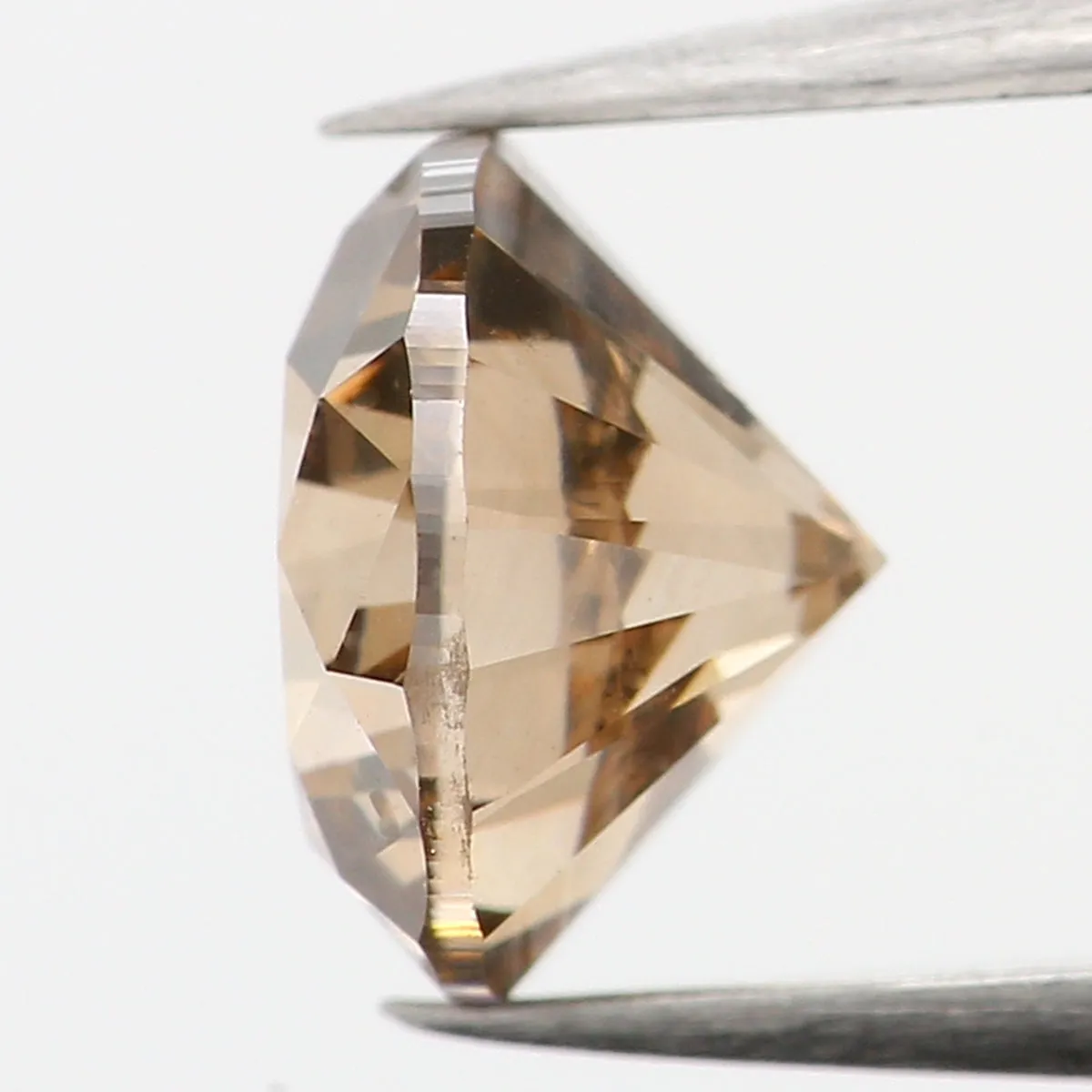 0.86 Ct Natural Loose Diamond, Brown Diamond, Round Diamond, Round Brilliant Cut Diamond, Sparkling Diamond, Rustic Diamond KDL6