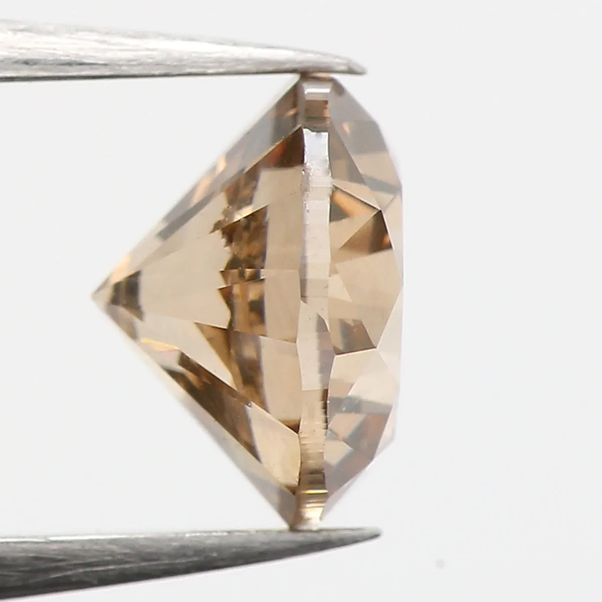 0.86 Ct Natural Loose Diamond, Brown Diamond, Round Diamond, Round Brilliant Cut Diamond, Sparkling Diamond, Rustic Diamond KDL6