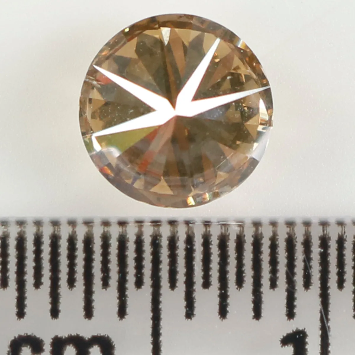 0.86 Ct Natural Loose Diamond, Brown Diamond, Round Diamond, Round Brilliant Cut Diamond, Sparkling Diamond, Rustic Diamond KDL6