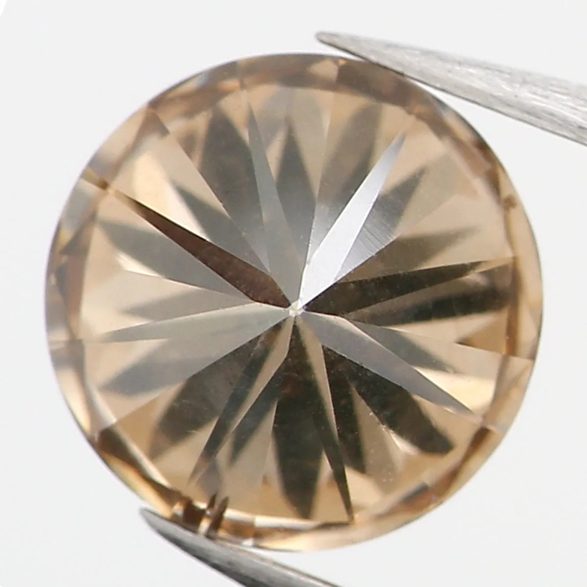 0.86 Ct Natural Loose Diamond, Brown Diamond, Round Diamond, Round Brilliant Cut Diamond, Sparkling Diamond, Rustic Diamond KDL6