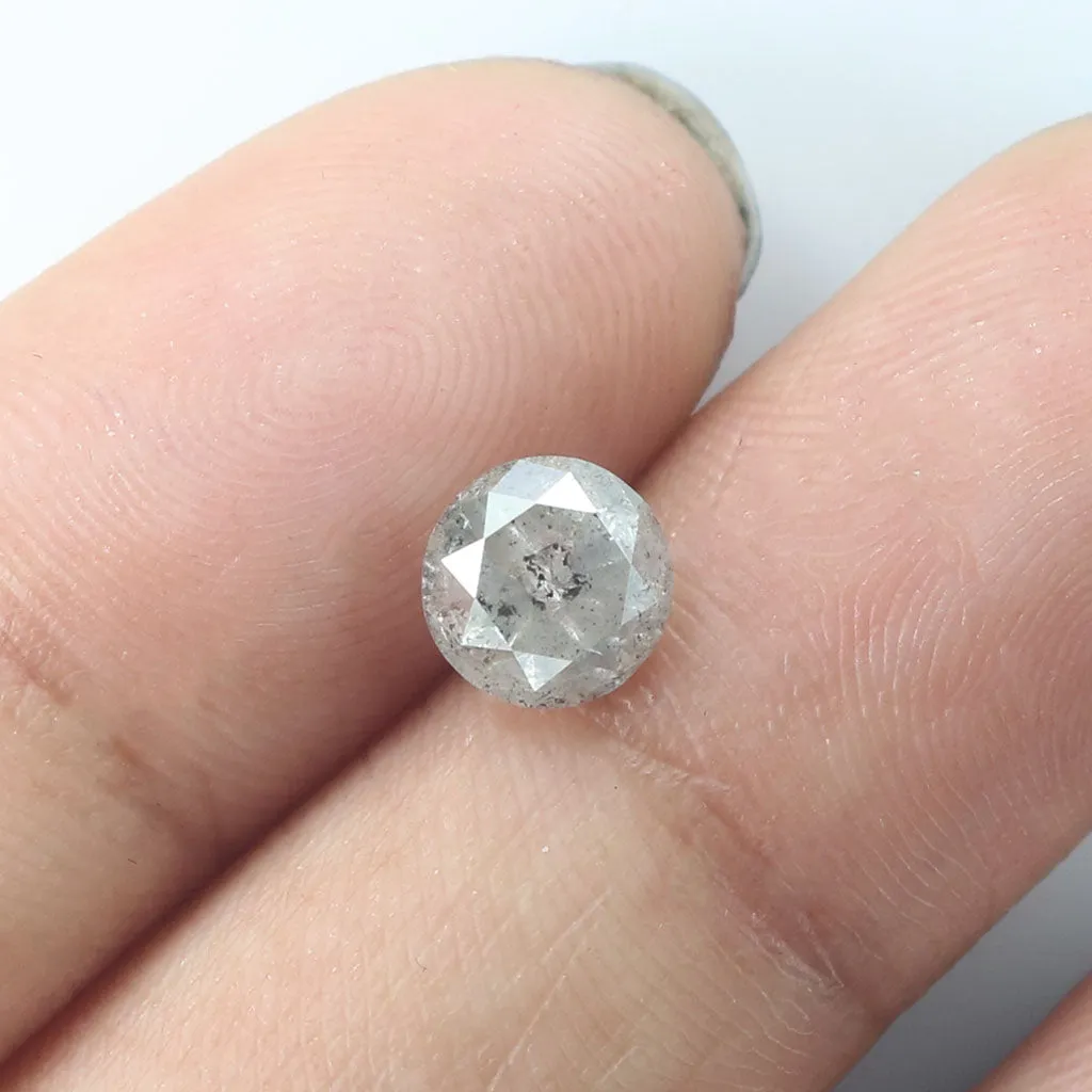 1.04 Ct Natural Loose Diamond, Grey Diamond, Round Diamond, Round Brilliant Cut Diamond, Sparkling Diamond, Rustic Diamond L9090