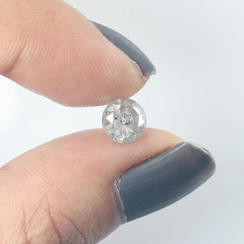 1.04 Ct Natural Loose Diamond, Grey Diamond, Round Diamond, Round Brilliant Cut Diamond, Sparkling Diamond, Rustic Diamond L9090