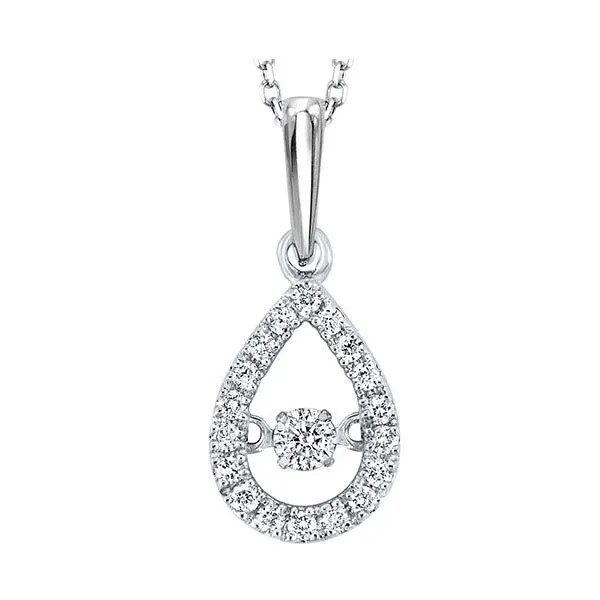 10KT WHITE GOLD DIAMOND (1/5CTW) PENDANT