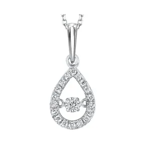 10KT WHITE GOLD DIAMOND (1/5CTW) PENDANT