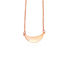 14k Rose Gold 18 inch Necklace with Polished Arcrx95767-18-rx95767-18