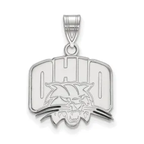 14k White Gold Ohio U. Medium Pendant