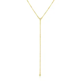 14k Yellow Gold 20 inch Lariat Necklace with Diamondsrx76600-20-rx76600-20