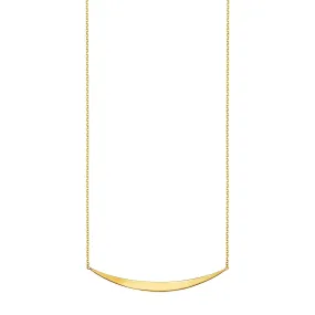 14k Yellow Gold Necklace with Polished Curved Bar Pendantrx67104-18-rx67104-18