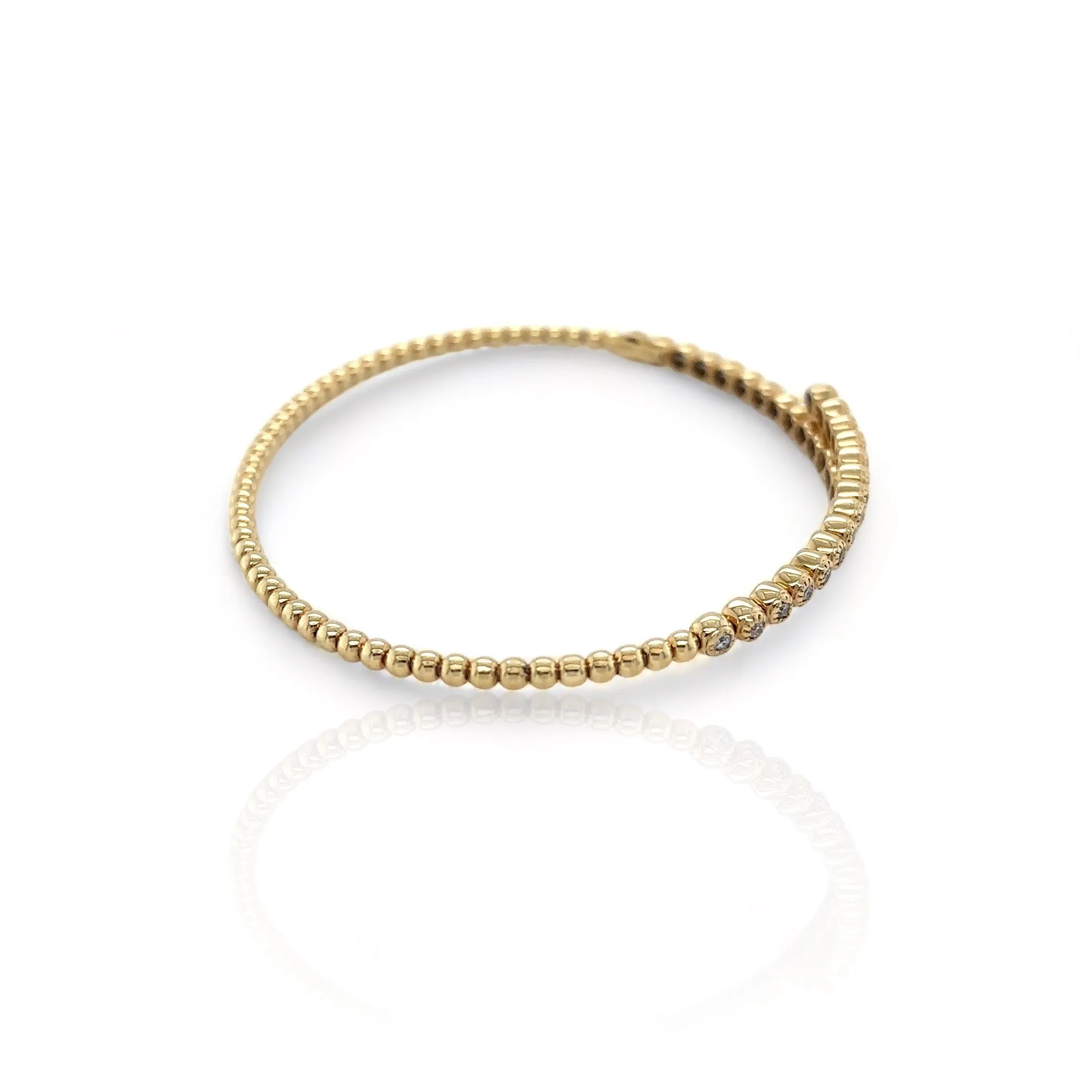 14kt Gold 0.45 CTW Diamond Cuff Bracelet