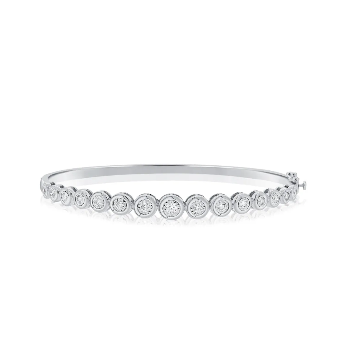 14KT Gold Diamond Nova Bangle Bracelet