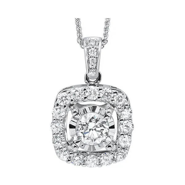 14KT WHITE GOLD DIAMOND (1/10 CTW) PENDANT