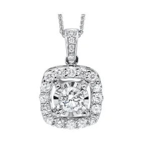 14KT WHITE GOLD DIAMOND (1/10 CTW) PENDANT