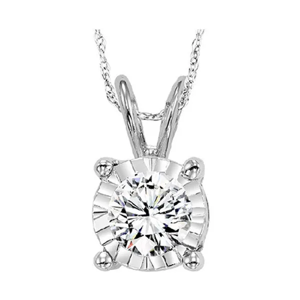 14KT WHITE GOLD DIAMOND (1/4CTW) PENDANT