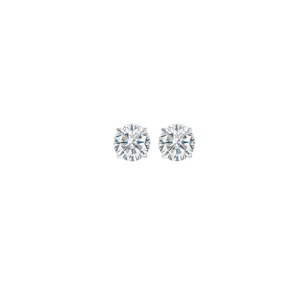 14KT WHITE GOLD DIAMOND (1/8CTW) EARRING