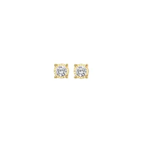 14KT YELLOW GOLD DIAMOND (1/10 CTW) EARRING