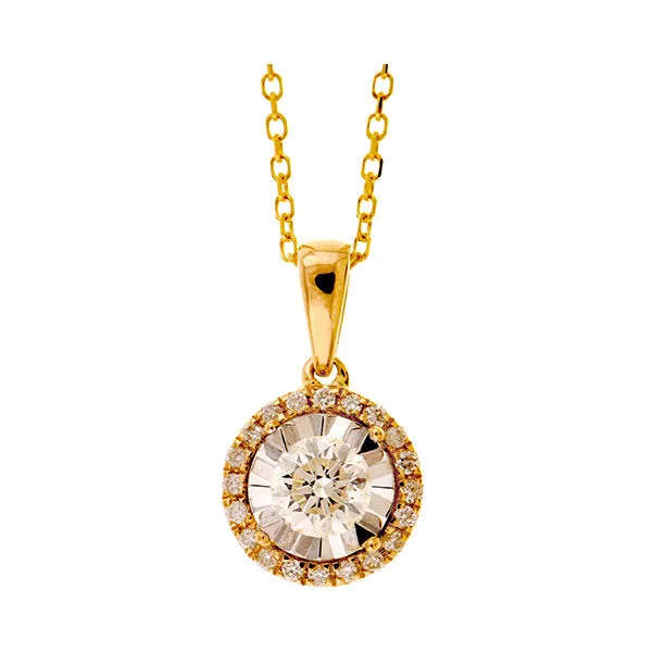 14KT YELLOW GOLD DIAMOND (1/3CTW) PENDANT