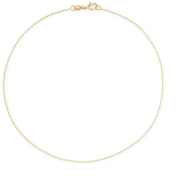 1.5MM Gold Ball Chain Necklace