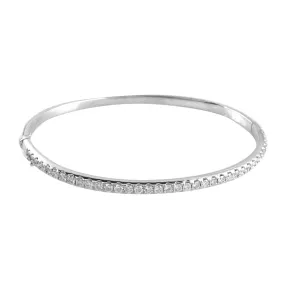 18K White Gold Eernity Bangle with 1.46CT Of Round Diamonds