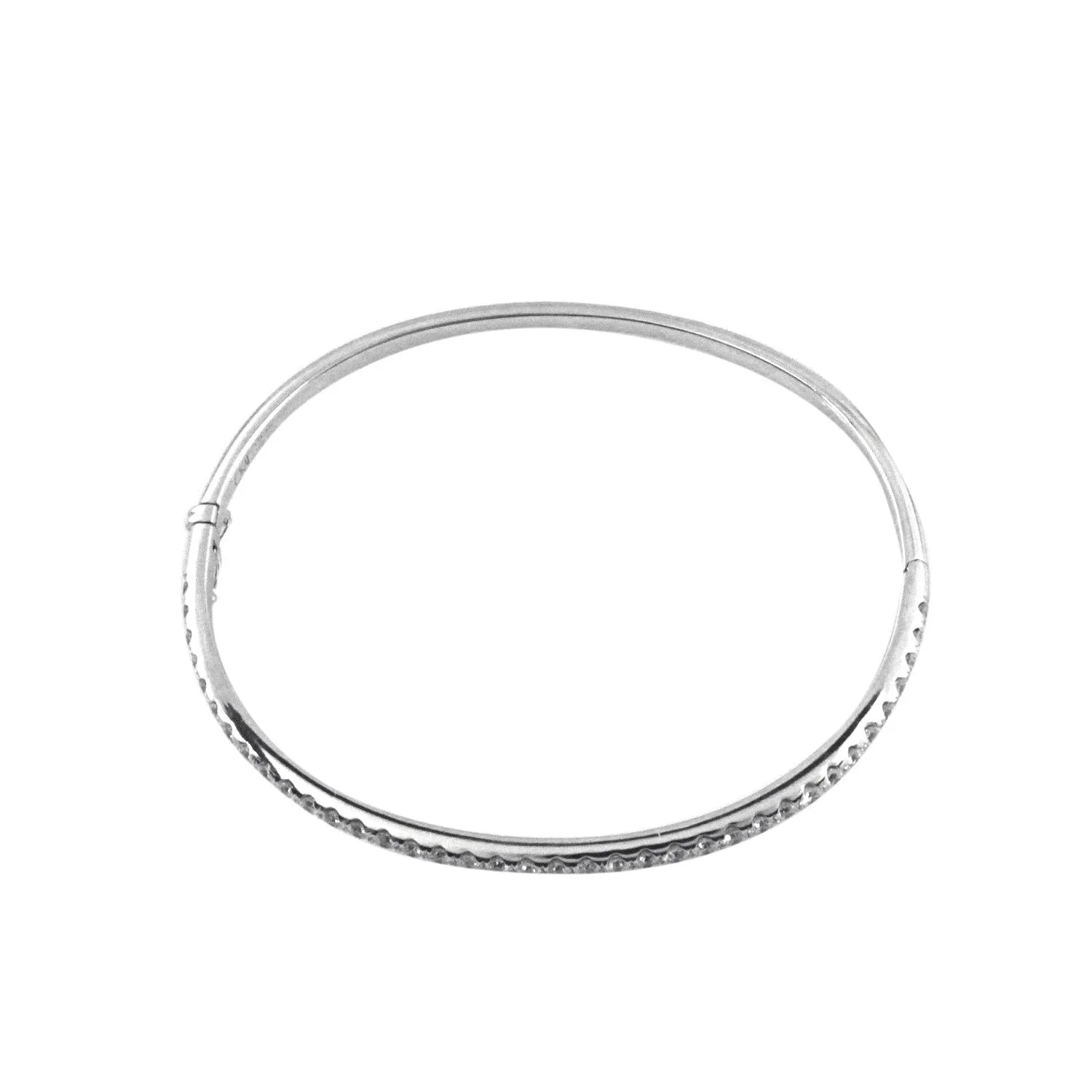 18K White Gold Eernity Bangle with 1.46CT Of Round Diamonds