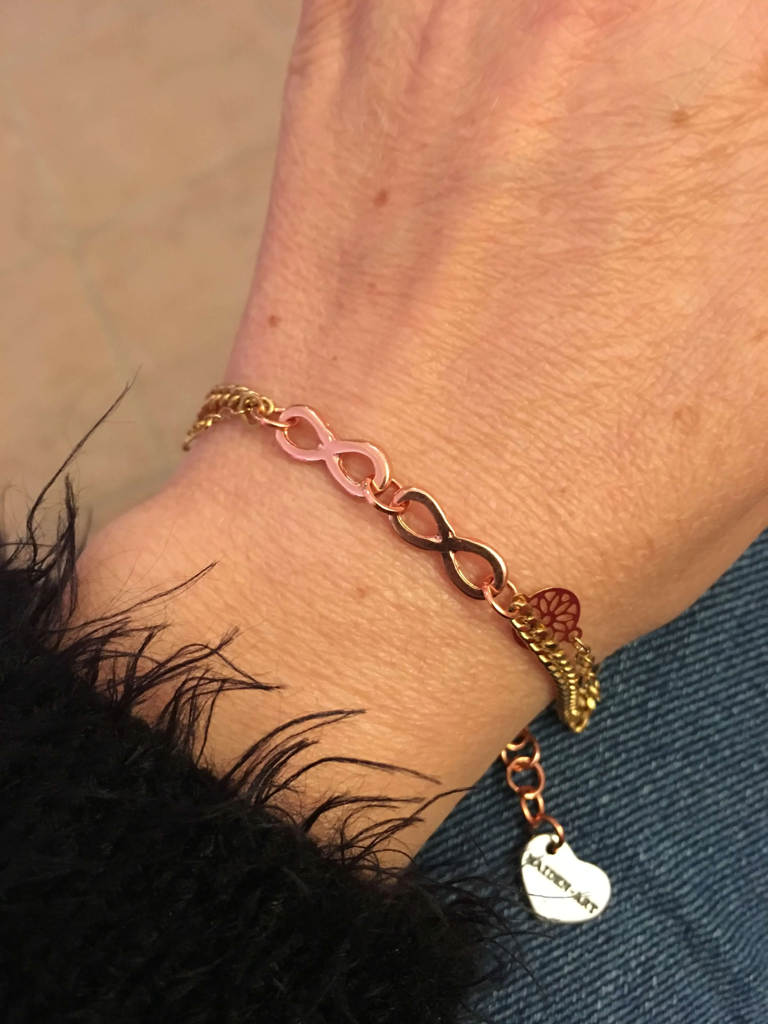 18kt Gold Plated Infinity Bracelet. Chain Link Bracelet.