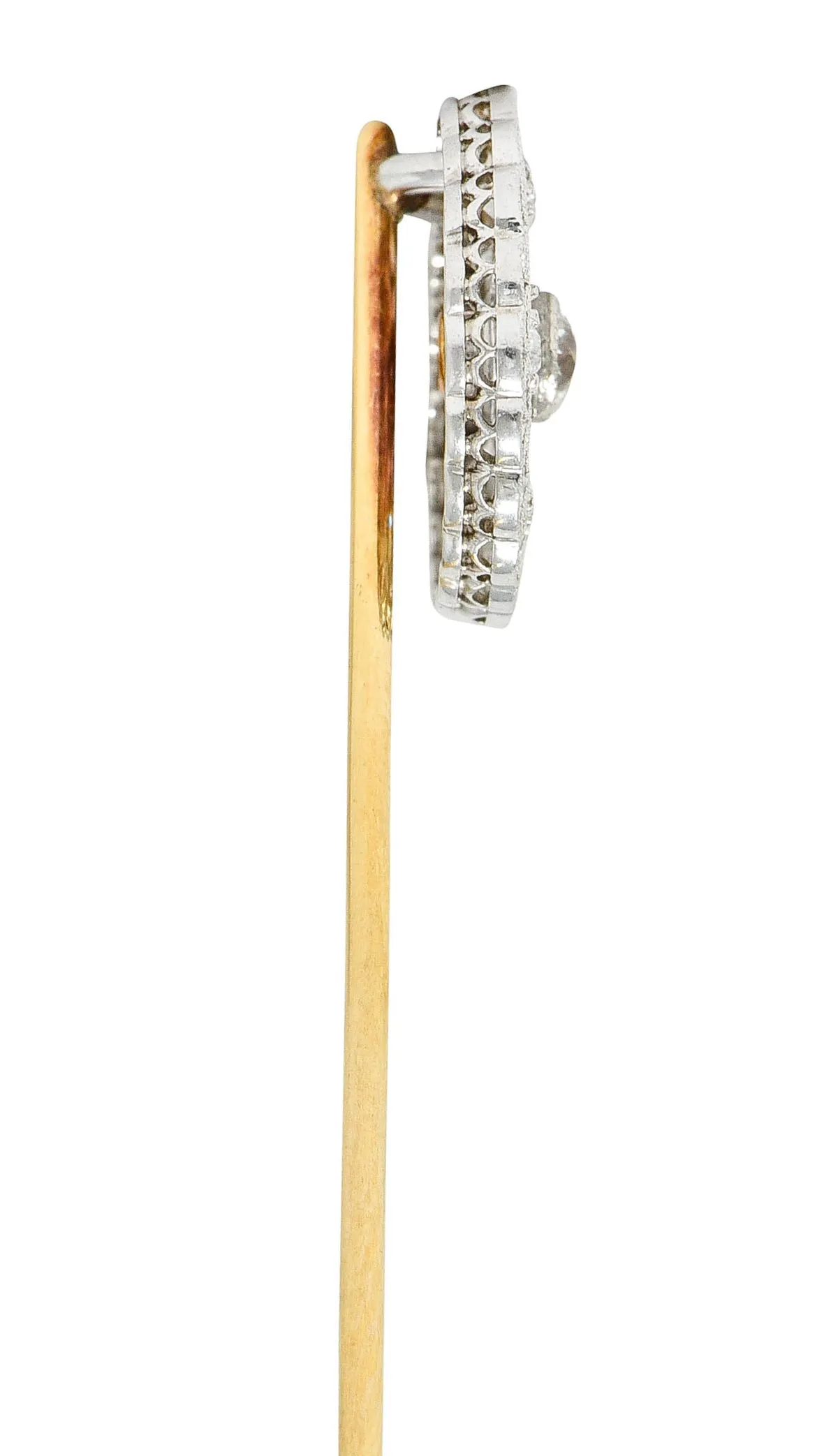 1910 Edwardian 0.27 CTW Diamond Platinum Radiating Starburst Stickpin