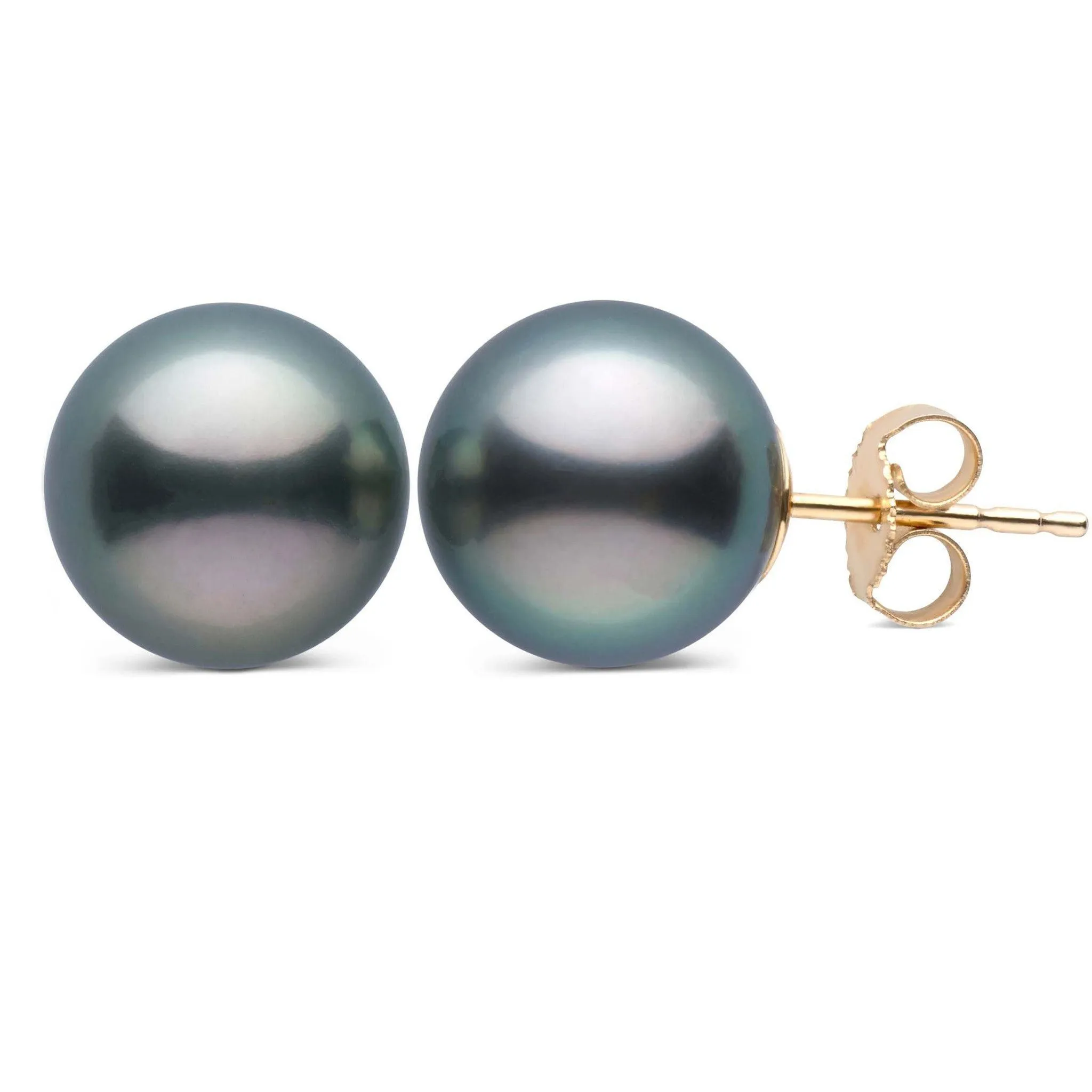 9.0-10.0 mm AAA Tahitian Pearl Stud Earrings