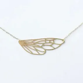 A Tea Leaf - Necklace - Insect Wing (Gold) #ATL-N-144