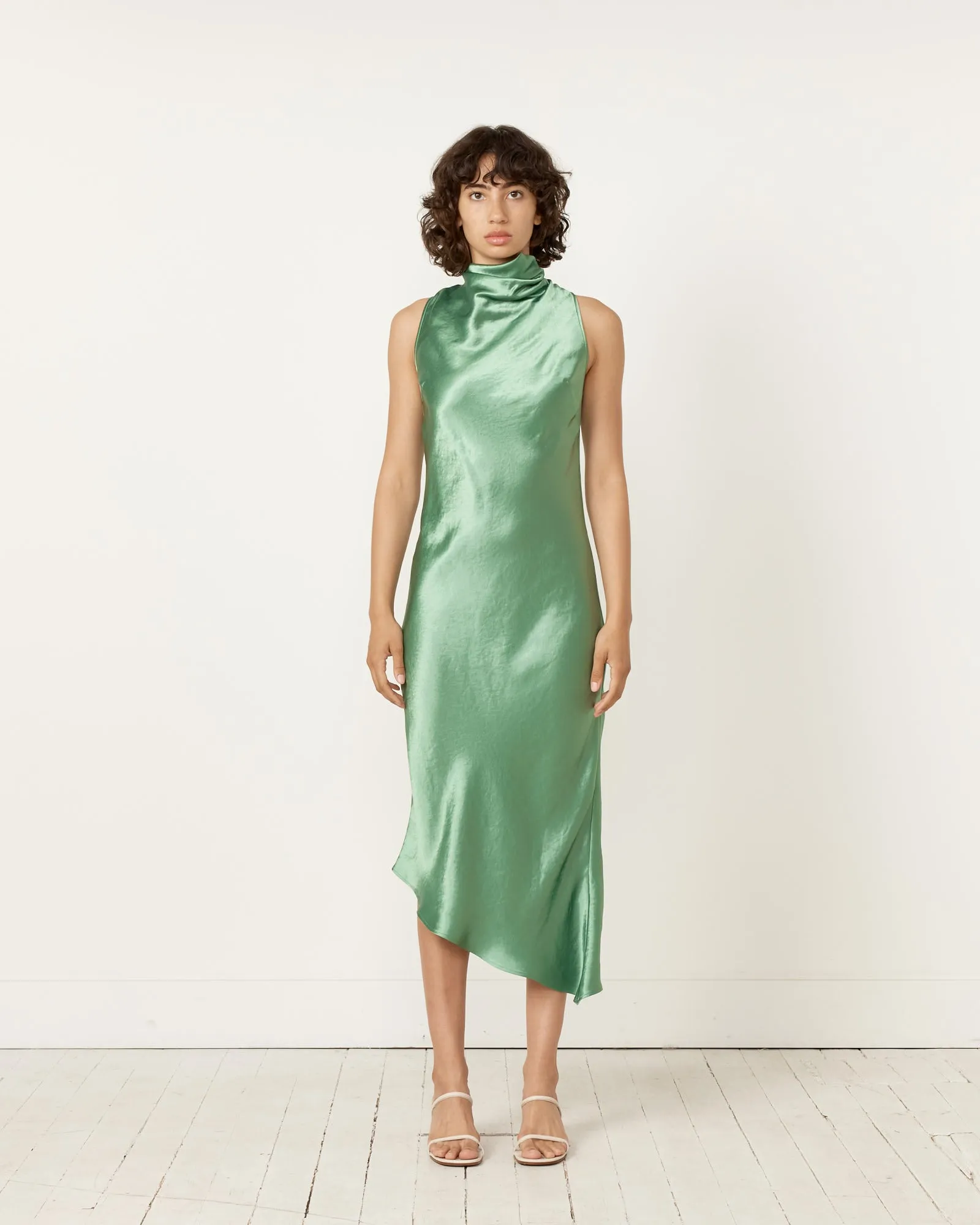 Acetate Dress in Jade